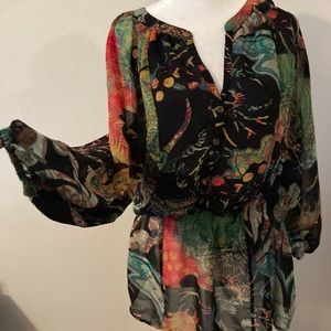 Do Calvin Klein sheer sleeve shirt